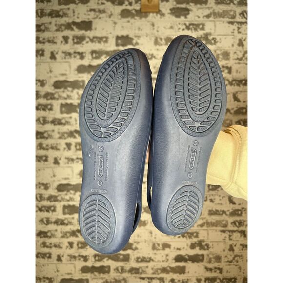 Crocs | women blue rubber slip on loafers - Picture 3 of 6